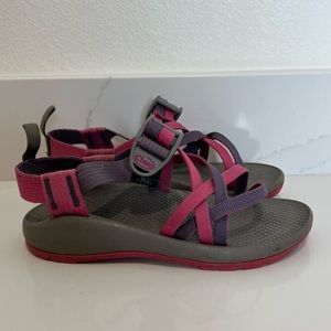 Chaco Kids Sandals in Pink and Gray